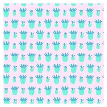 Seamless pattern with home plants. Stock Illustration