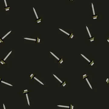 Seamless pattern home roofing screw cartoon vector 스톡 일러스트