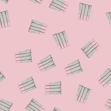 Seamless pattern home shower bathroom curtain cartoon vector Stock Illustration