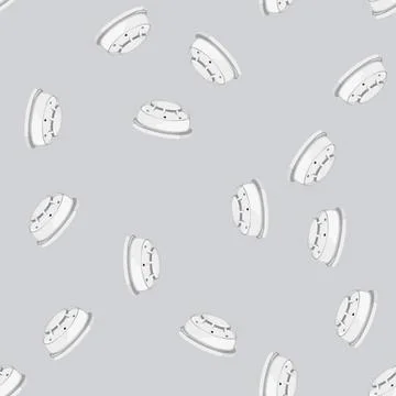 Seamless pattern home smoke detector cartoon vector Stock Illustration