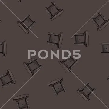 Seamless pattern home table dining cartoon vector 库存插图