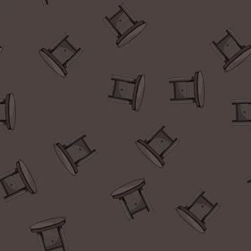 Seamless pattern home table dining cartoon vector Stock Illustration