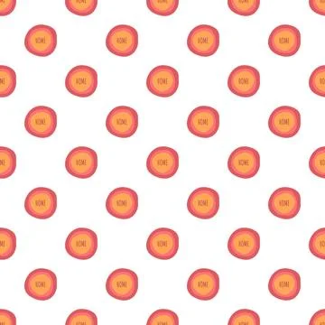 Seamless pattern with home text inside abstract shapes Illustrazione stock