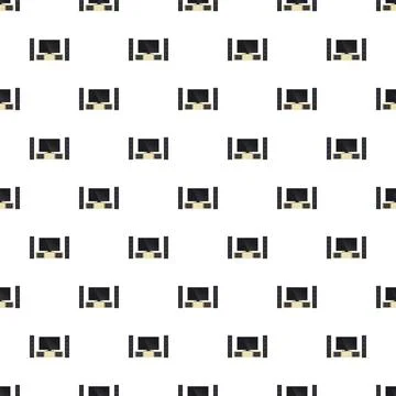 Seamless pattern of home theater room entertainment systems 스톡 일러스트