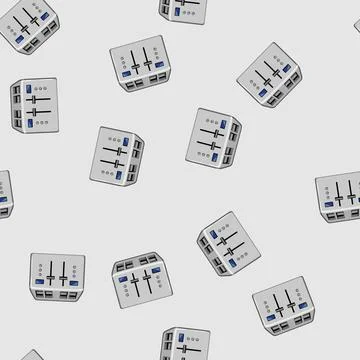 Seamless pattern home toaster bread cartoon vector イラスト素材