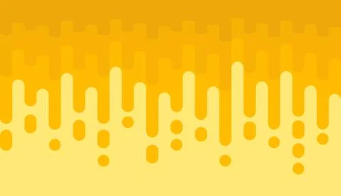 Seamless pattern of honey drop. Yellow background with rounded lines. 스톡 일러스트