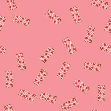 Seamless pattern honey granola bar cartoon vector イラスト素材