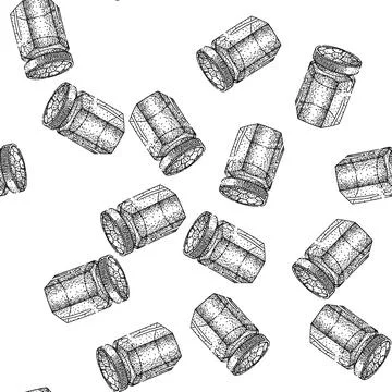 Seamless pattern Honey jar illustration with honeycomb lid design Stock Illustration