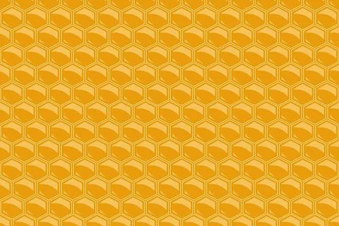 Seamless Pattern Honeycomb Background with hexagon grid cells Stock Illustration