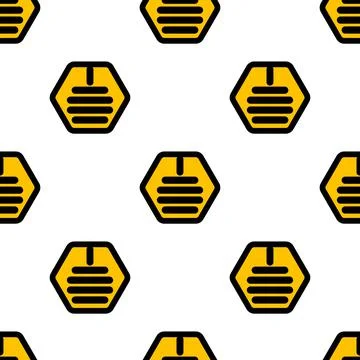 Seamless pattern with a honeycomb icon. Vector Illustrazione stock