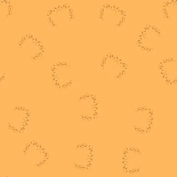 Seamless pattern honor gold laurel cartoon vector Stock Illustration