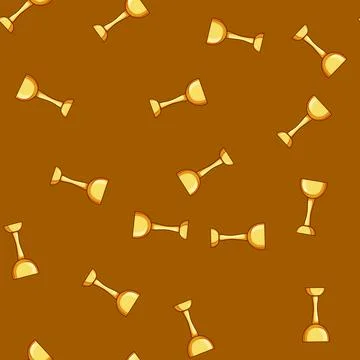 Seamless pattern honor gold trophy cartoon vector Stock Illustration