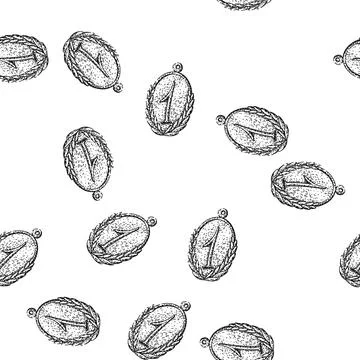 Seamless pattern honor medal sketch hand drawn 스톡 일러스트
