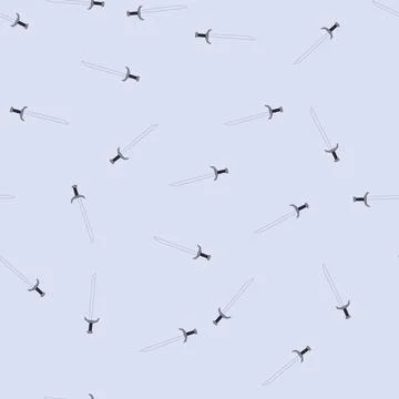 Seamless pattern honor sword knight cartoon vector Stock Illustration