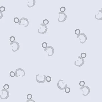 Seamless pattern hook clasp jewelry cartoon vector イラスト素材