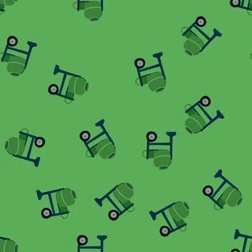 Seamless pattern hopper concrete mixer cartoon vector Illustrazione stock