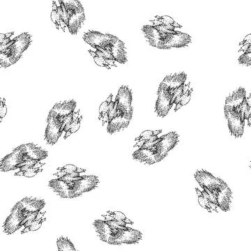 Seamless pattern horizon sunset sea sketch hand drawn Stock Illustration