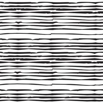 Seamless pattern with horizontal hand drawn lines. Abstract doodle geometrica Stock Illustration