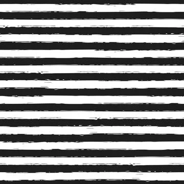 Seamless pattern of horizontal hand drawn ink strips. Brush stroke illustrati Illustrazione stock