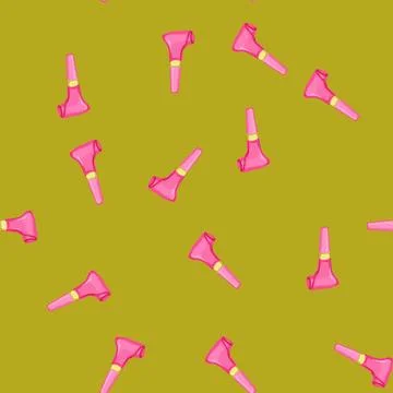 Seamless pattern horn party whistle cartoon vector 스톡 일러스트
