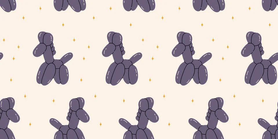 Seamless pattern with horse balloons. Stock Illustration