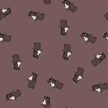 Seamless pattern horse hand puppet cartoon vector Stock Illustration