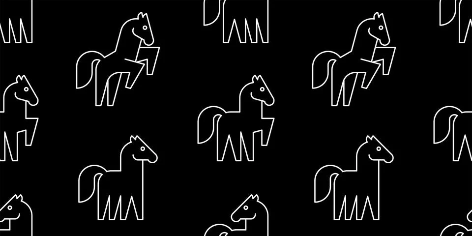 Seamless pattern with Horses Stock Illustration