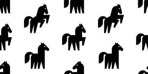 Seamless pattern with Horses Stock Illustration