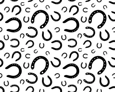 Seamless pattern with horseshoes Stock Illustration