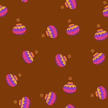Seamless pattern up hot air balloon cartoon vector イラスト素材