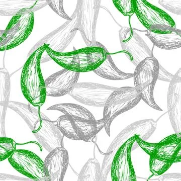 Seamless pattern with hot chilli pepper 스톡 일러스트