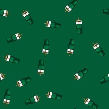 Seamless pattern hot coffee glass cartoon vector Stock Illustration