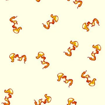 Seamless pattern hot flame cartoon vector 스톡 일러스트