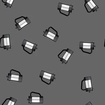 Seamless pattern hot french press coffee cartoon vector Stockillustratie