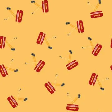 Seamless pattern hot grill bbq cartoon vector 스톡 일러스트