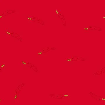 Seamless pattern hot pepper chili cartoon vector Stock Illustration