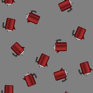 Seamless pattern hot percolator pot coffee cartoon vector Stock Illustration