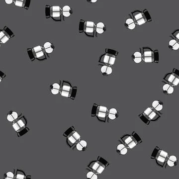 Seamless pattern hot syphon coffee maker cartoon vector Stock Illustration