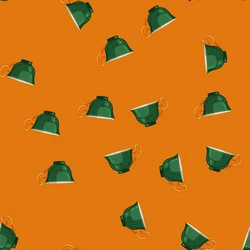 Seamless pattern hot vintage cup cartoon vector sign Stock Illustration