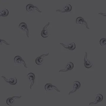 Seamless pattern hotel door handle cartoon vector Illustration
