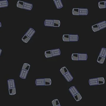 Seamless pattern hotline button phone cartoon vector イラスト素材