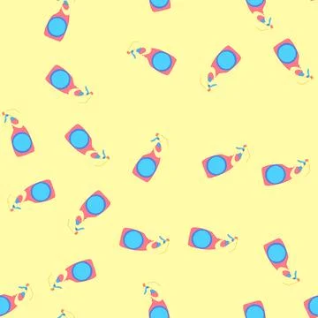 Seamless pattern household bathroom cleaner cartoon vector Stock Illustration