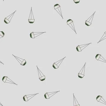 Seamless pattern houseplant hanging planter cartoon vector Stockillustratie