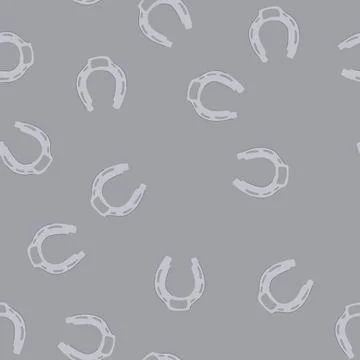 Seamless pattern howdy horseshoe cartoon vector Stock Illustration