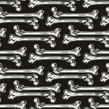 Seamless pattern with human bones. vector illustration Stock Illustration