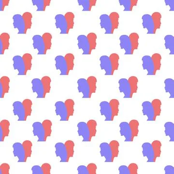 Seamless pattern. Human hand silhouette. Stock Illustration