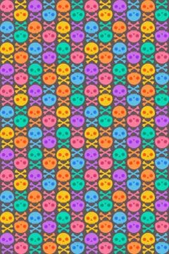 Seamless pattern with human skull and bones Stock Illustration