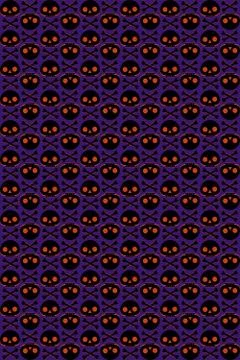 Seamless pattern with human skull and bones Stock Illustration