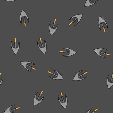 Seamless pattern hunting arrowhead cartoon vector Illustrazione stock