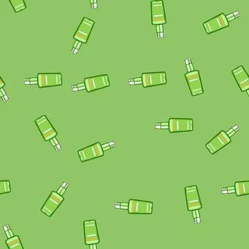 Seamless pattern hydrate hair serum cartoon vector Stock Illustration
